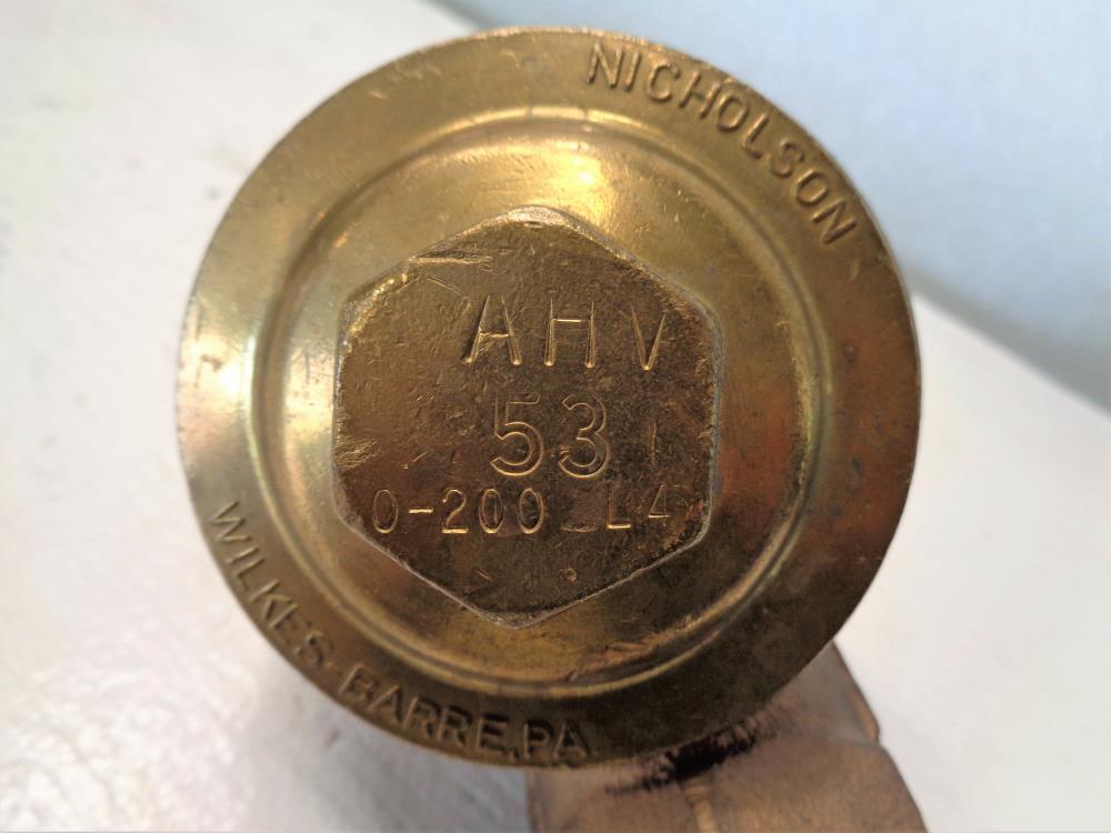 Nicholson 1" NPT Y-Pattern Piston Check Valve, Bronze, AHV53